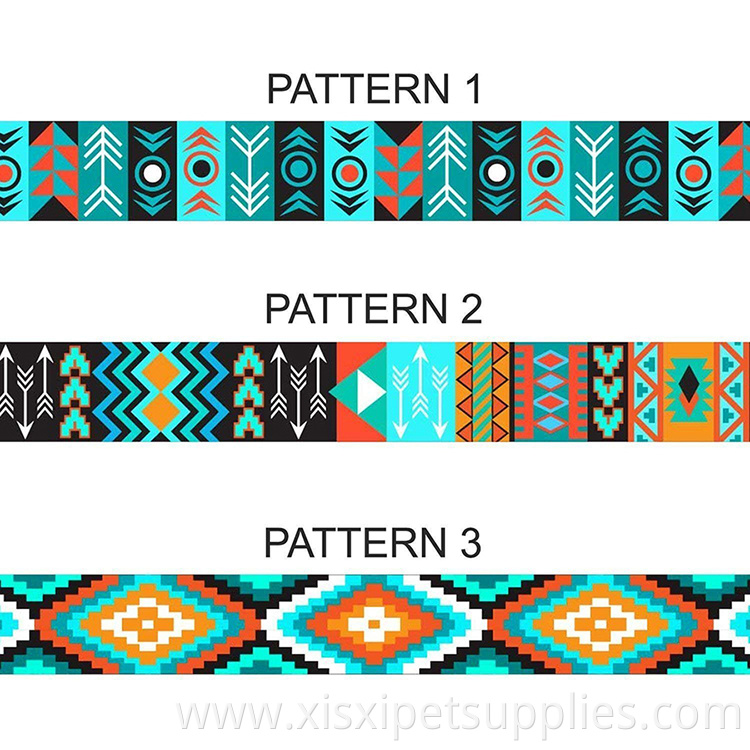 Tribal Pattern Durable Walking Nylon Pet Leashes for Dogs Small Medium Large Dog